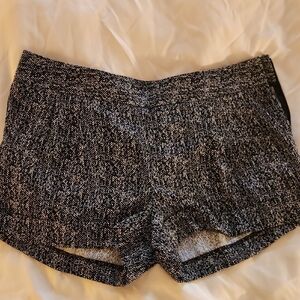 Express High Waist Black and White Shorts